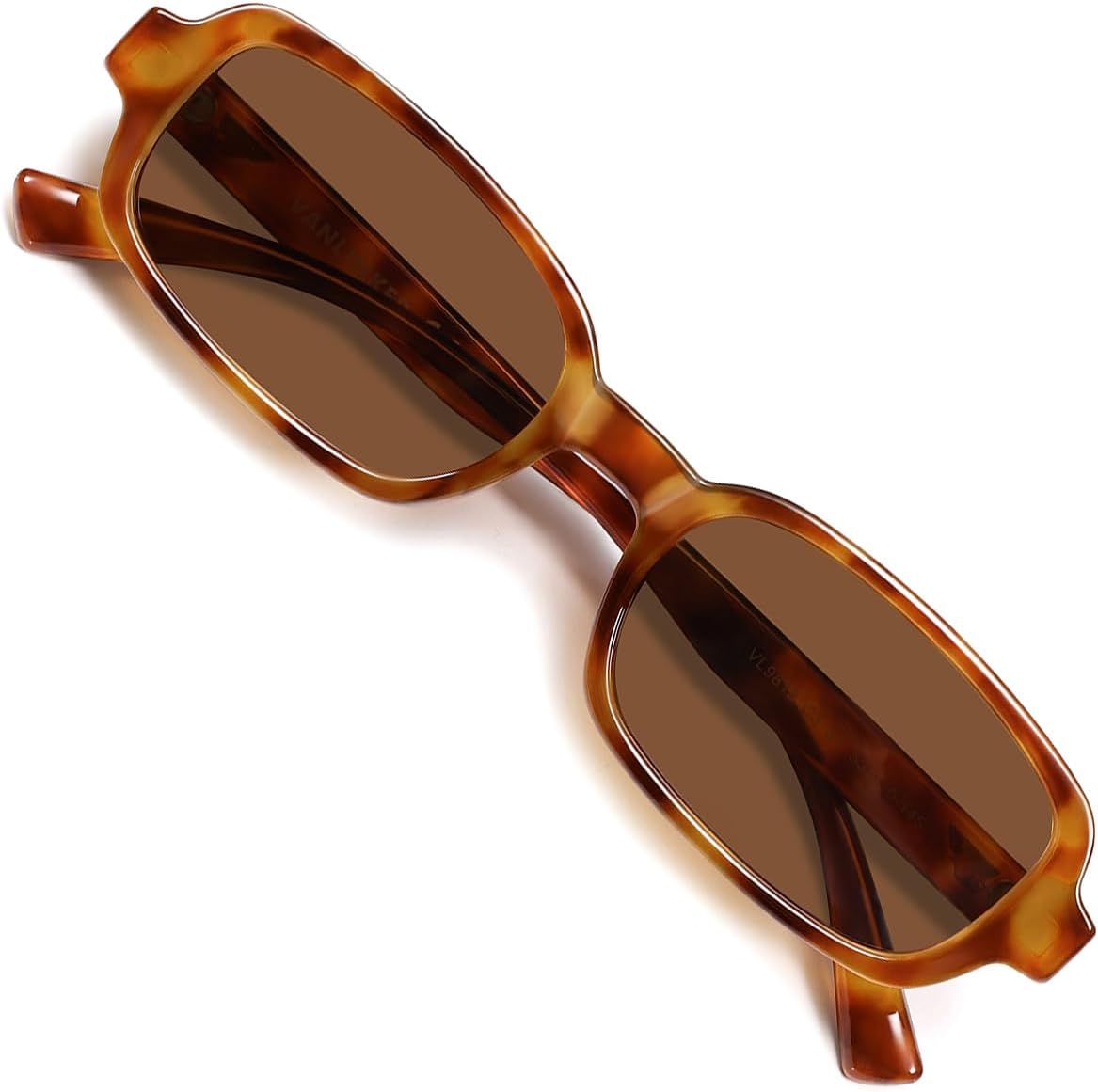 

Солнцезащитные очки VANLINKER Retro Rectangle Polarized для женщин и мужчин, маленький размер, винтажный стиль 90-х, узкая прямоугольная оправа VL9813, C3-tortoiseshell