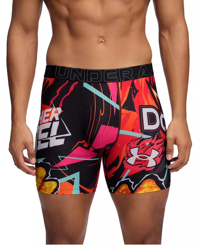 

Мужские функциональные боксеры с сетчатыми вставками и принтом Performance Tech Mesh Graphic, 6" Under Armour, черный