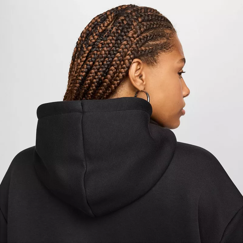 Женская толстовка большого размера из флиса Nike Sportswear Tech Fleece, черный — фото 4