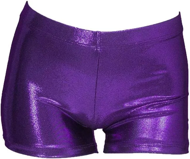 ZIZI Aosva Little Big Girls' Sparkle Dance Tumbling Athletic Gymnastics Short 2-14Years, фиолетовый