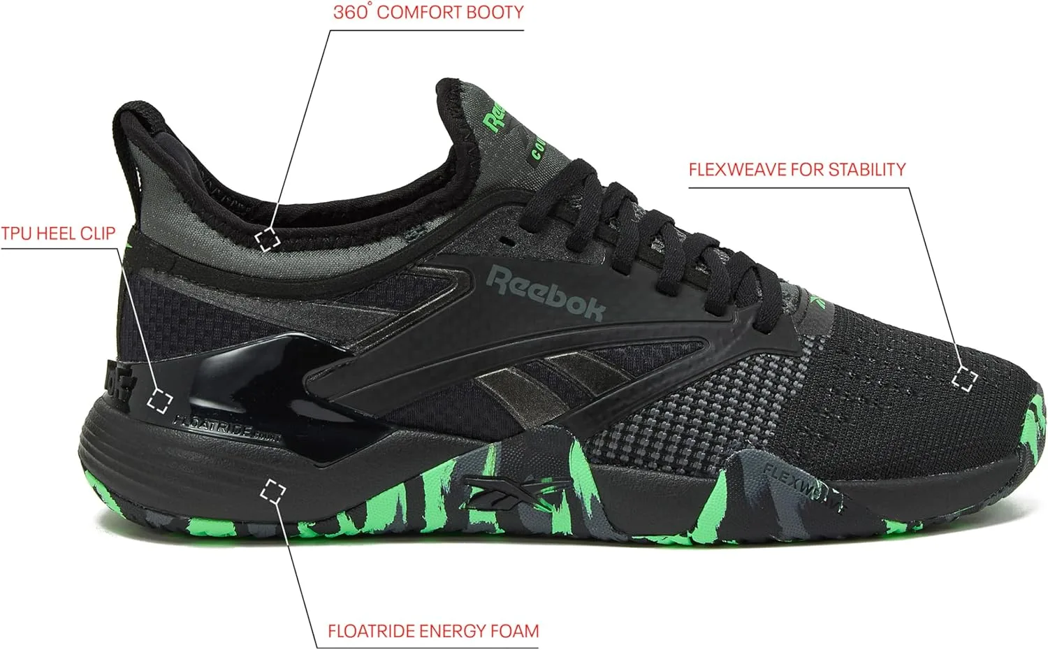 Кроссовки Reebok Unix Nano Court Trainers, черный/серый — фото 2