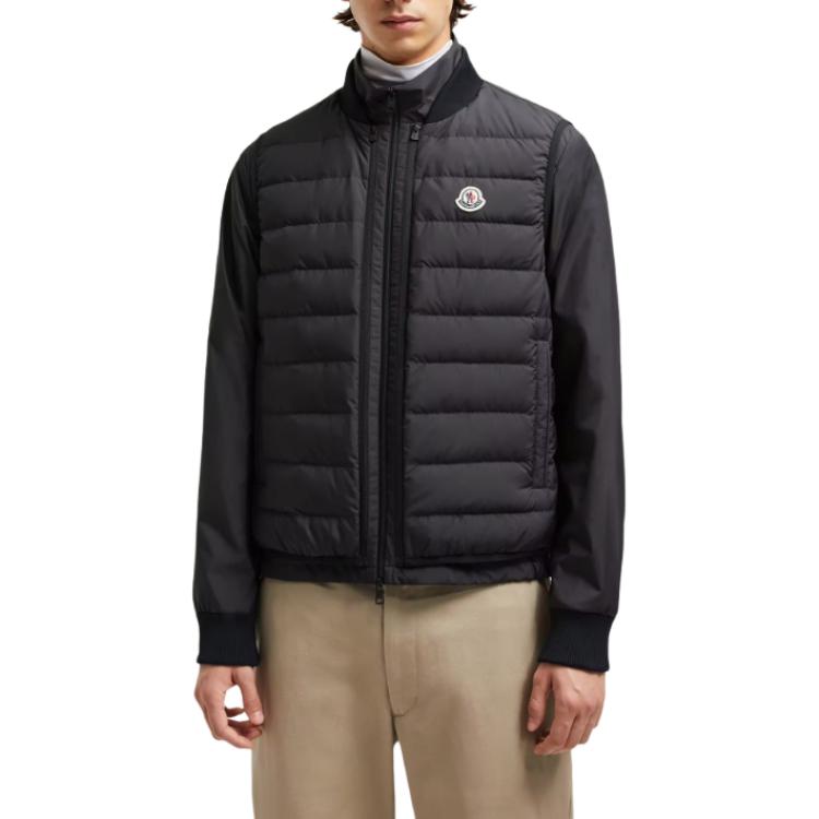 Короткий пуховик 3 в 1 Down Jacket мужской Moncler, черный — фото 3