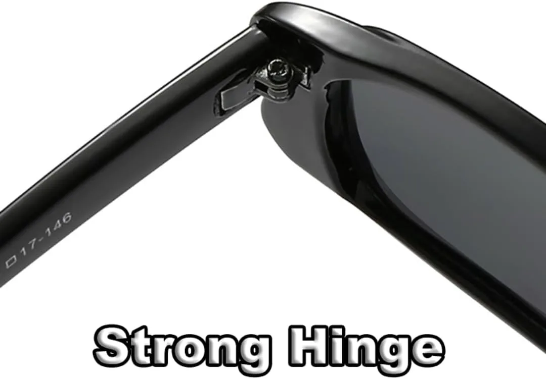 

Солнцезащитные очки с защитой UV400 | Маленькая оправа, металлические петли | Для женщин и мужчин, для занятий спортом на открытом воздухе и вождения DSVIGF, C1 Black