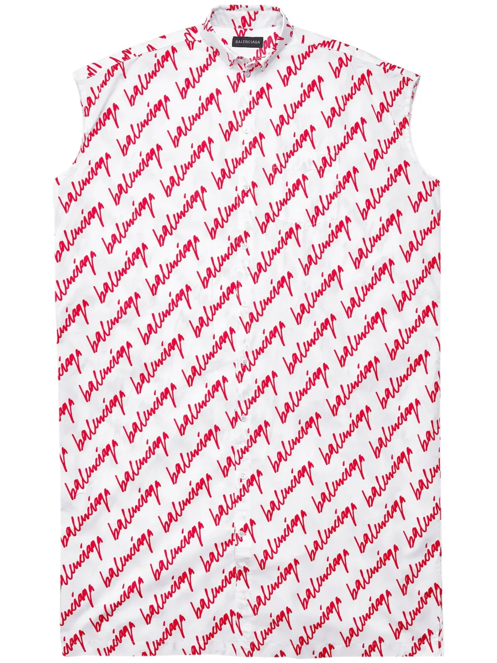 

Платье-рубашка с логотипом BALENCIAGA, белый