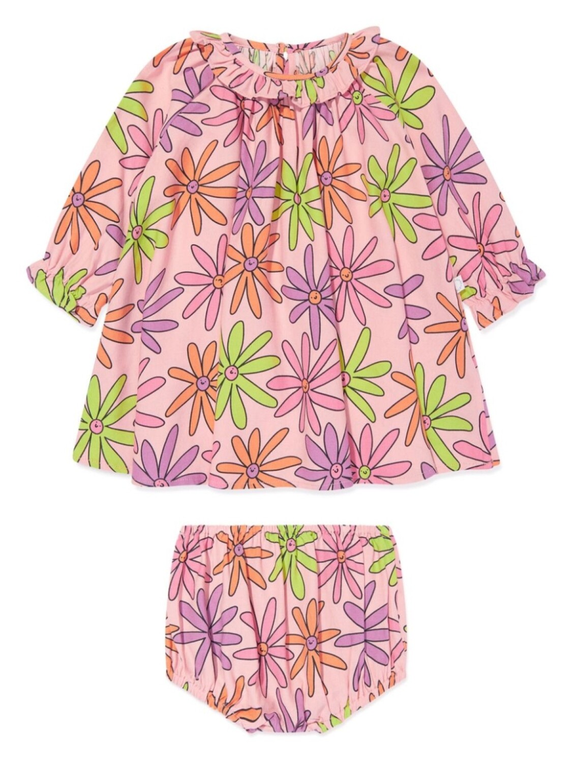 

Stella McCartney Kids мини-платье с цветочным принтом, розовый