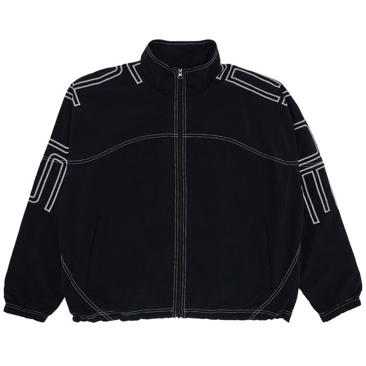 

Спортивная куртка Supreme Spellout Embroidered Track Jacket, Black