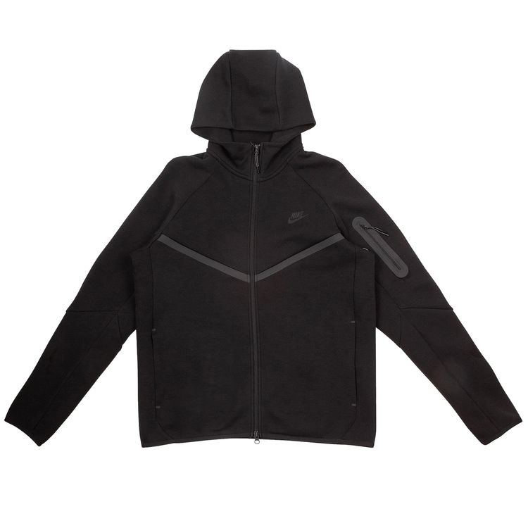 

Худи Nike Tech Full Zip Windrunner Hoodie 'Black/Black', черный