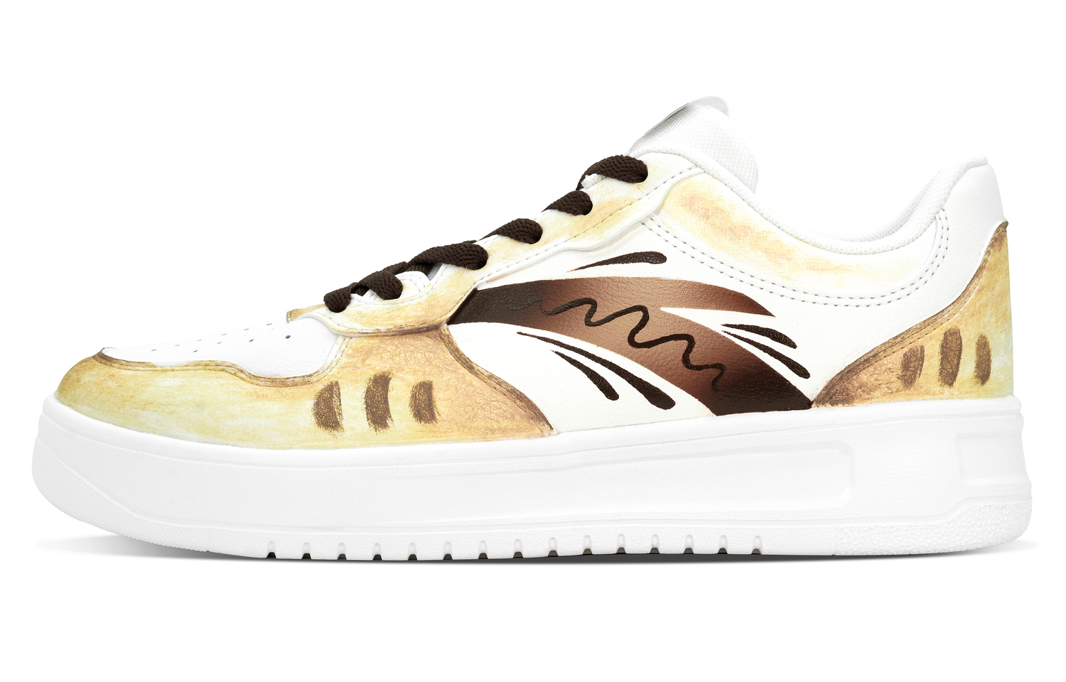 

ANTA Расслабленные устойчивые к истиранию увеличивающие рост низкие кроссовки для скейтбординга men's yellow brown