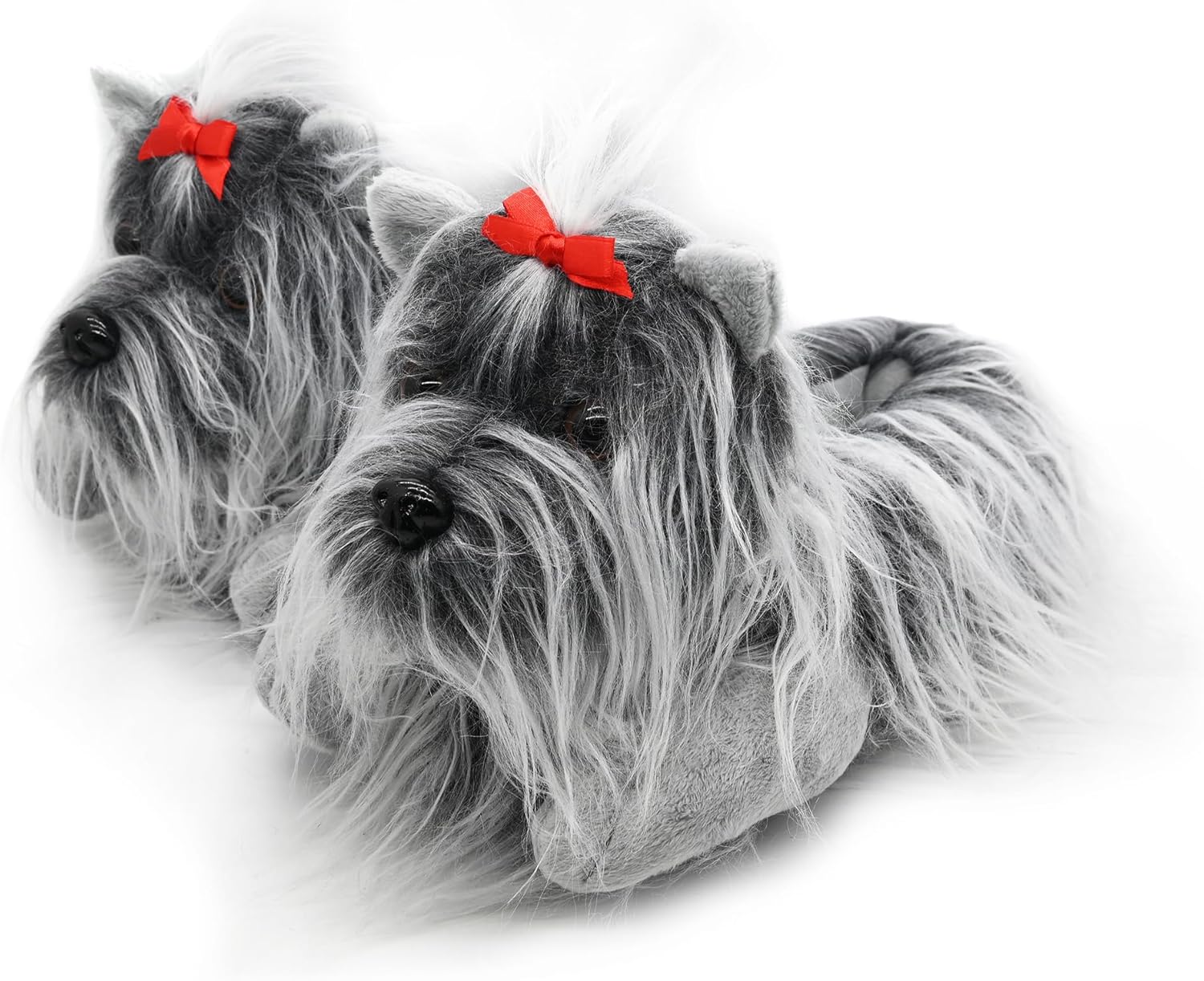 

Домашние тапочки Onmygogo с зимним мехом в форме животного для мужчин и женщин, серый