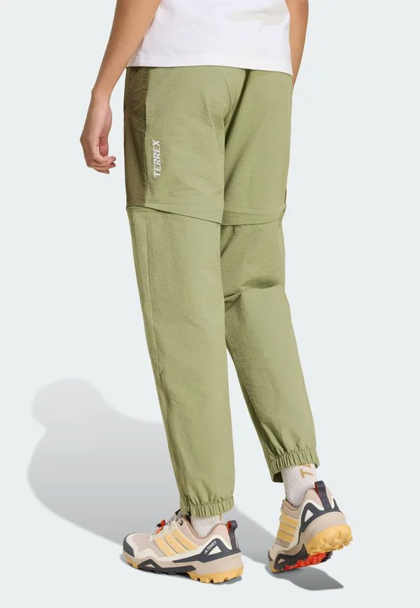 Брюки xperior utilitas с отстегивающимися штанинами для активного отдыха Adidas Terrex, Olive Strata — фото 2