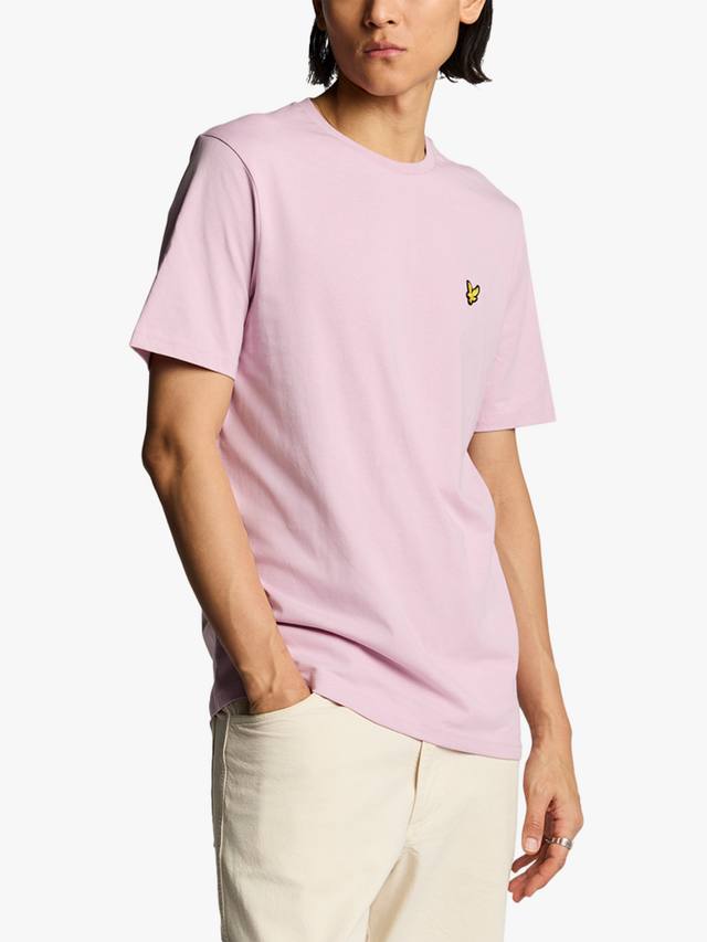 

Хлопчатобумажная футболка обычного покроя с коротким рукавом Lyle & Scott, светло-розовый