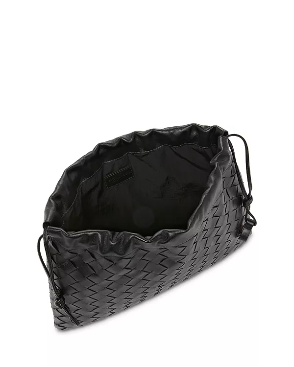 Пылезащитный мешок, кожаная сумка через плечо Intrecciato Bottega Veneta, черный — фото 4