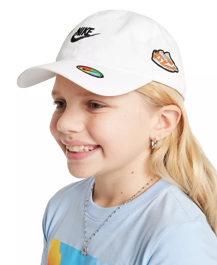 

Детская хлопковая кепка Little Kids Cotton Patch Toss Club Hat Nike, белый