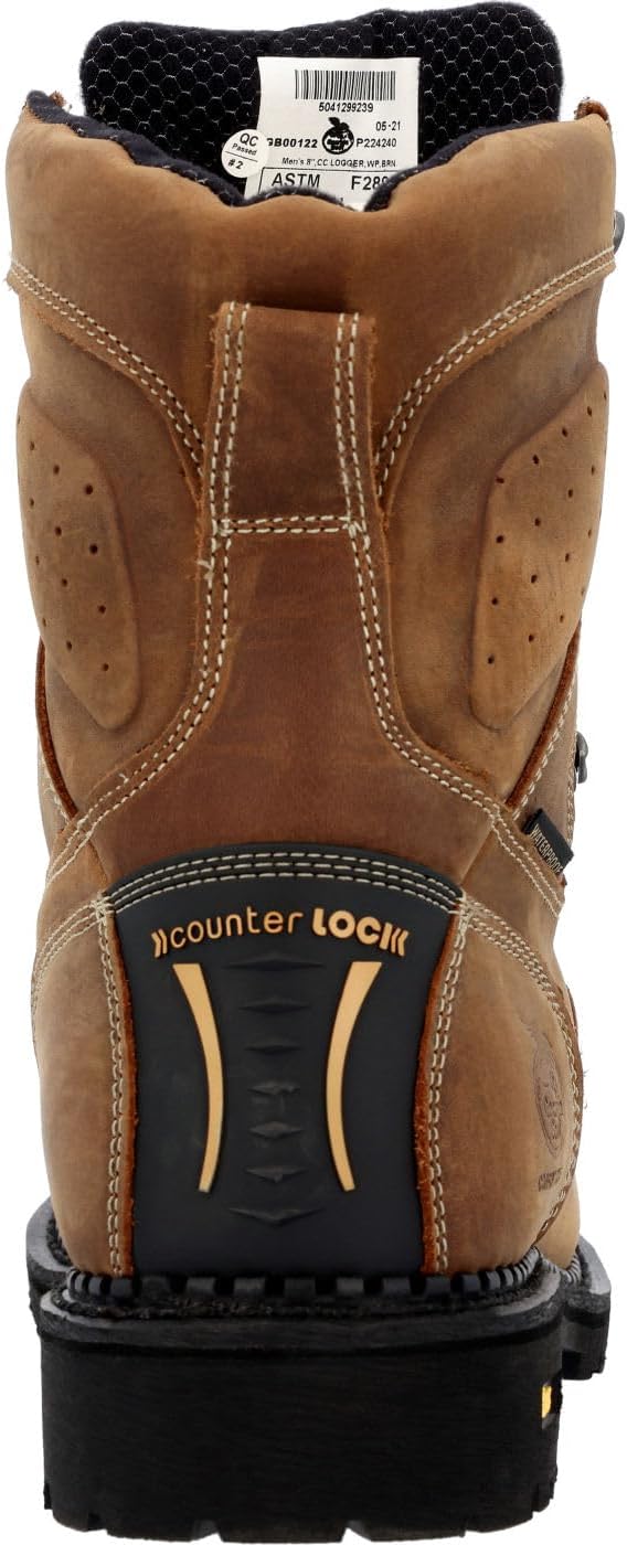 Унисекс ботинки Georgia Boot Comfort Core с водонепроницаемой отделкой и низким каблуком, коричневый — фото 4