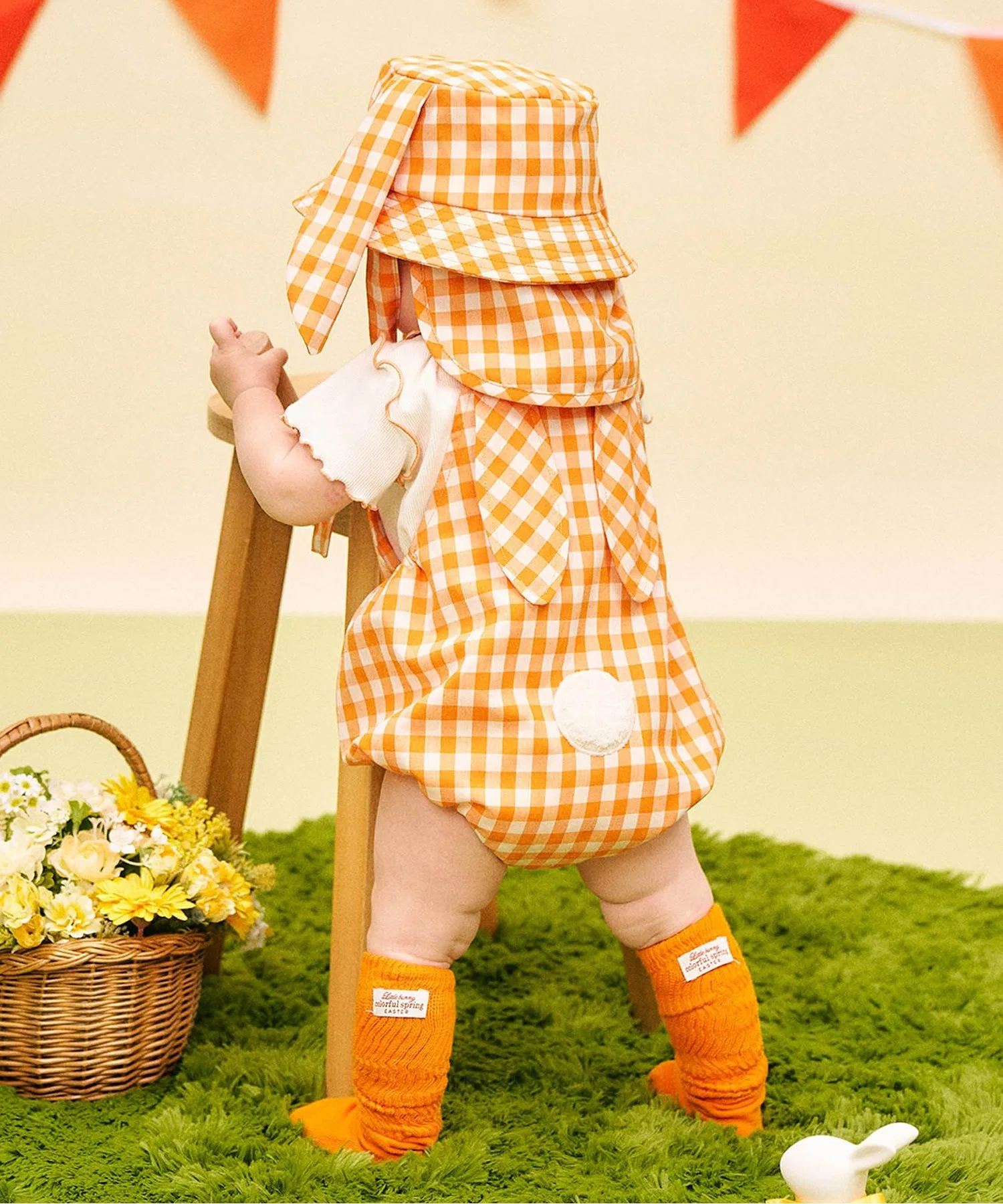 Детские носки для малышей apres les cours little bunny зелёные — фото 4