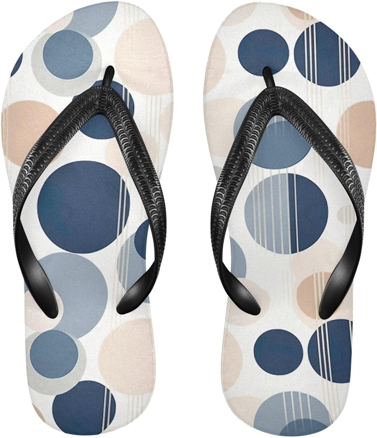 

Мужские и женские пляжные шлепанцы с бело-голубыми точками, резиновые, нескользящие, летние тапочки для прогулок Sinestour