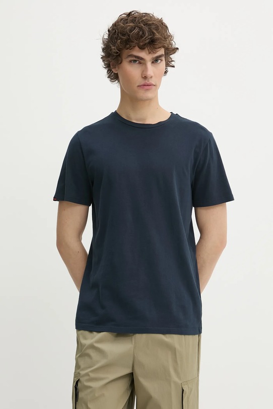 

Хлопковая футболка Superdry, темно-синий