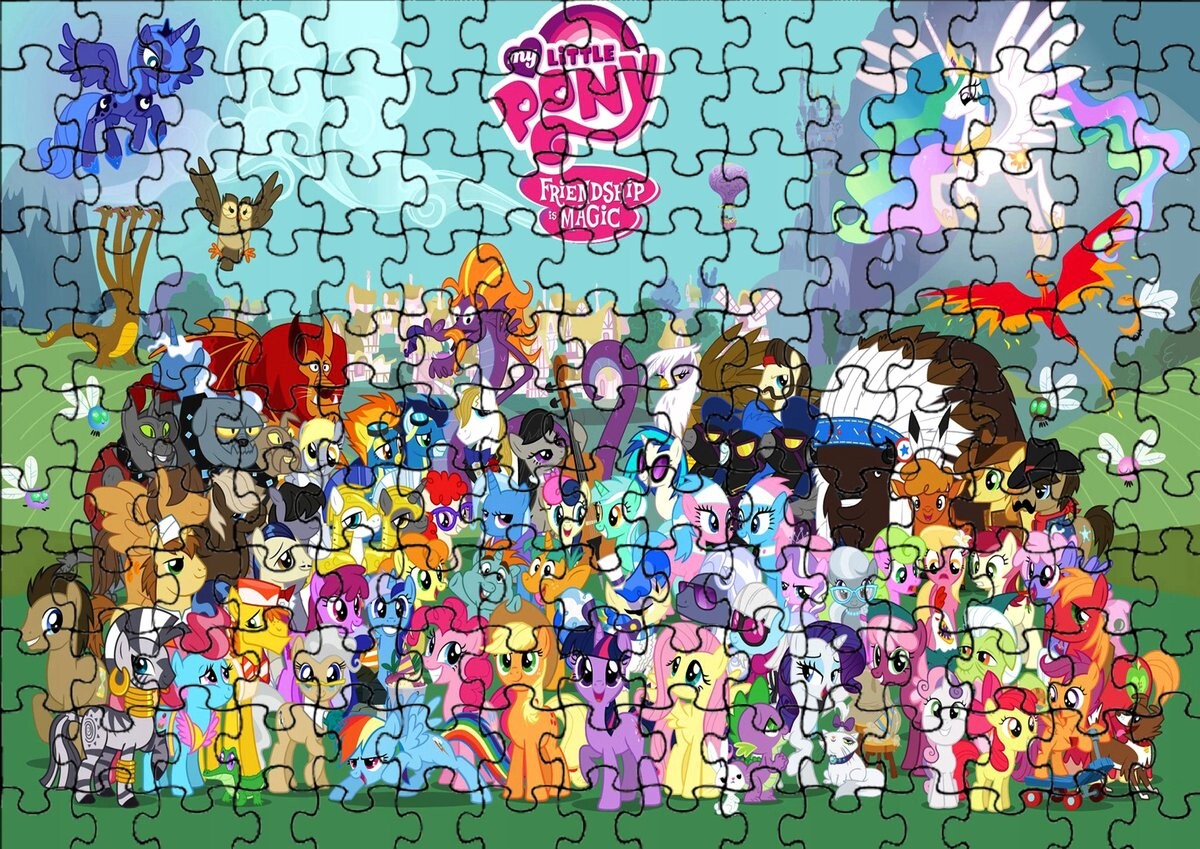 

Пазл 35 деталей: My Little Pony + Сумка с принтом bez marki