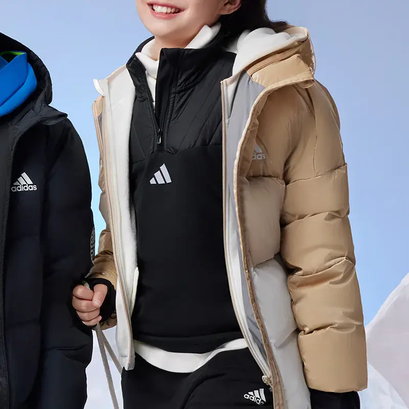 Пуховик Adidas MTLC Kids, золотистый — фото 3