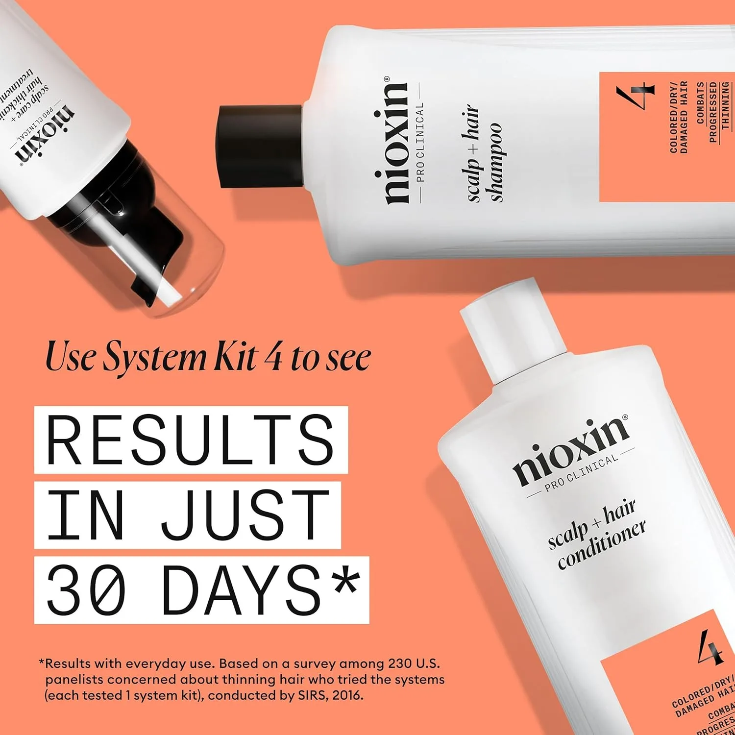 Nioxin System 4 кондиционер для уплотнения кожи головы и волос для окрашенных, сухих и поврежденных волос с прогрессирующим истончением 500 мл (.) — фото 4