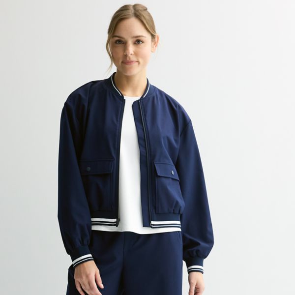 

Женская спортивная куртка-бомбер из тканого материала Tek Gear, цвет navy romance
