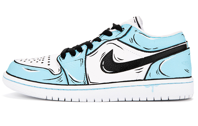 

Кроссовки Air JORDAN 1 Vintage Basketball Shoes Women's Low-Top Blue Black White