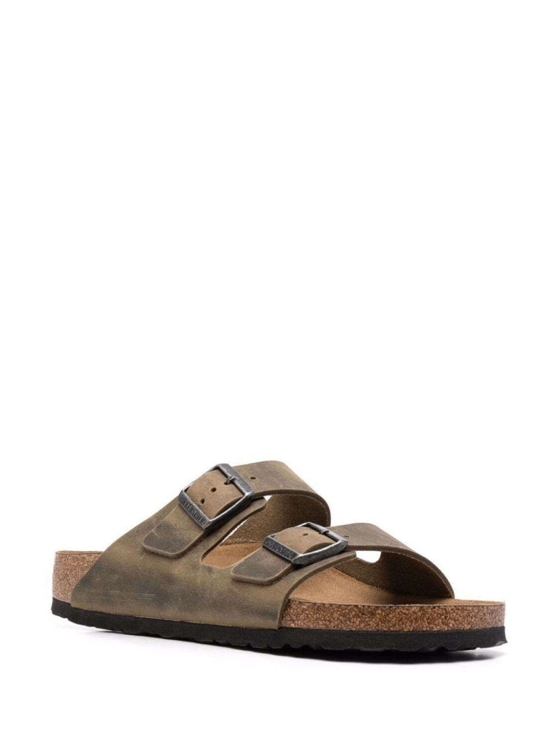 Сандалии Birkenstock Arizona Soft Footbed Natural Leather Oiled узкие, хаки — фото 2