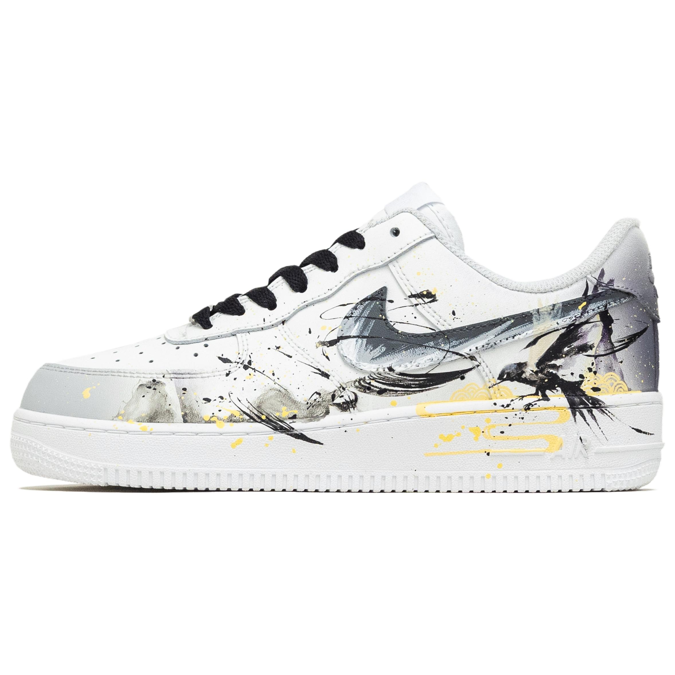 

Nike Кроссовки Air Force 1 Low Top Skateboard мужские черно-белые, цвет Black White