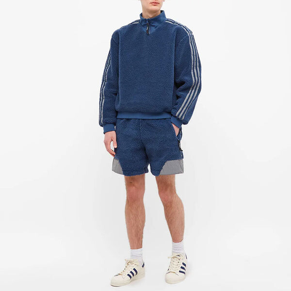 Толстовка Men's adidas originals x Blondey Crossover Casual Sports Stripe Stand Collar Pullover Long Sleeves Blue, мультиколор — фото 3