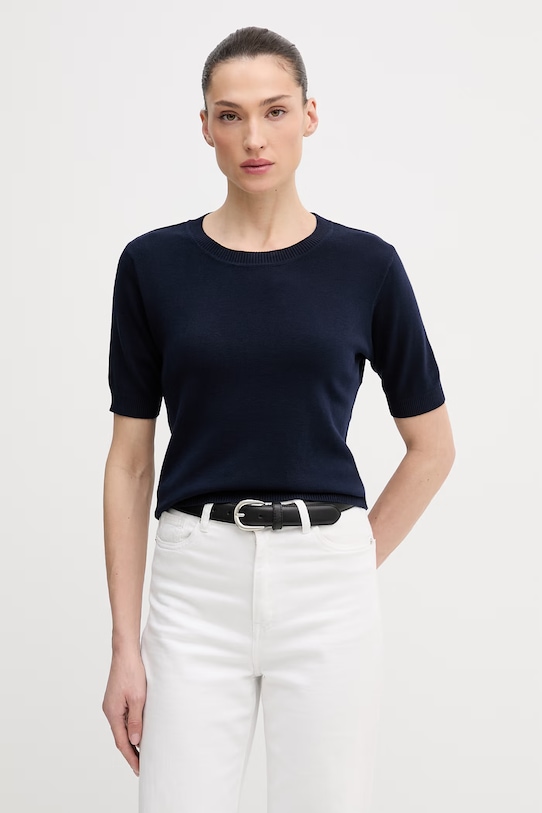 

Хлопковая футболка United Colors of Benetton, темно-синий