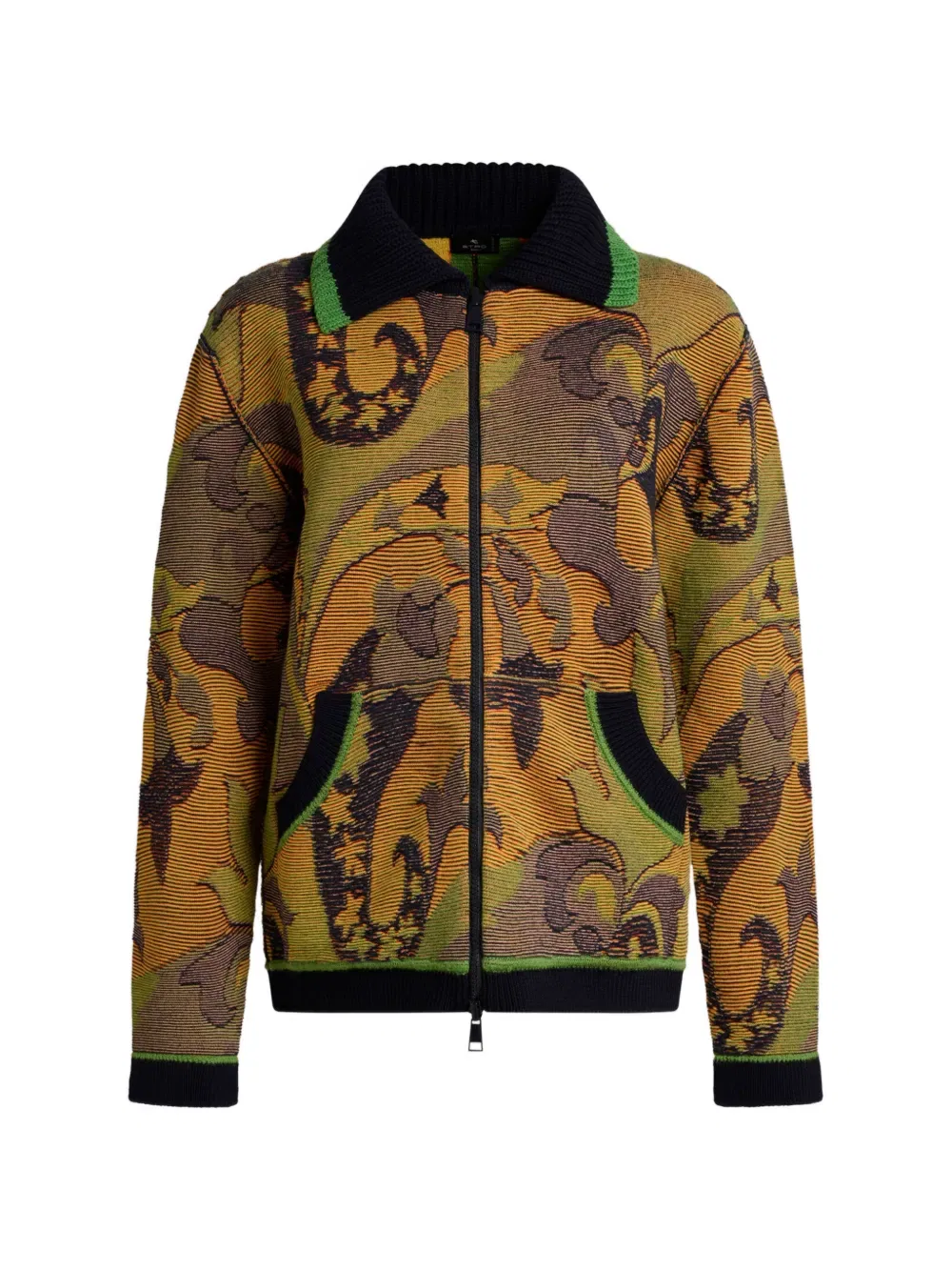 Кардиган с узором «пейсли» Etro, зеленый