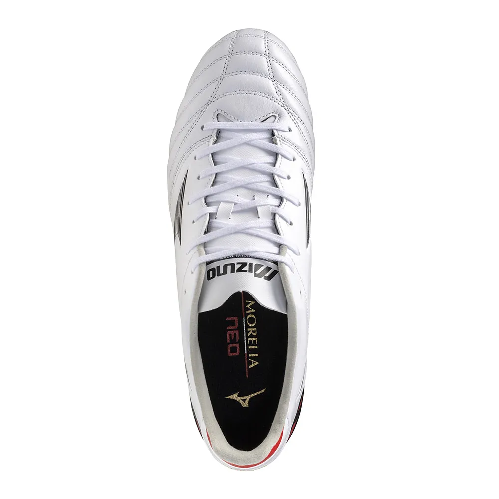 Футбольные бутсы Mizuno Morelia Neo IV Pro FG, белые — фото 4
