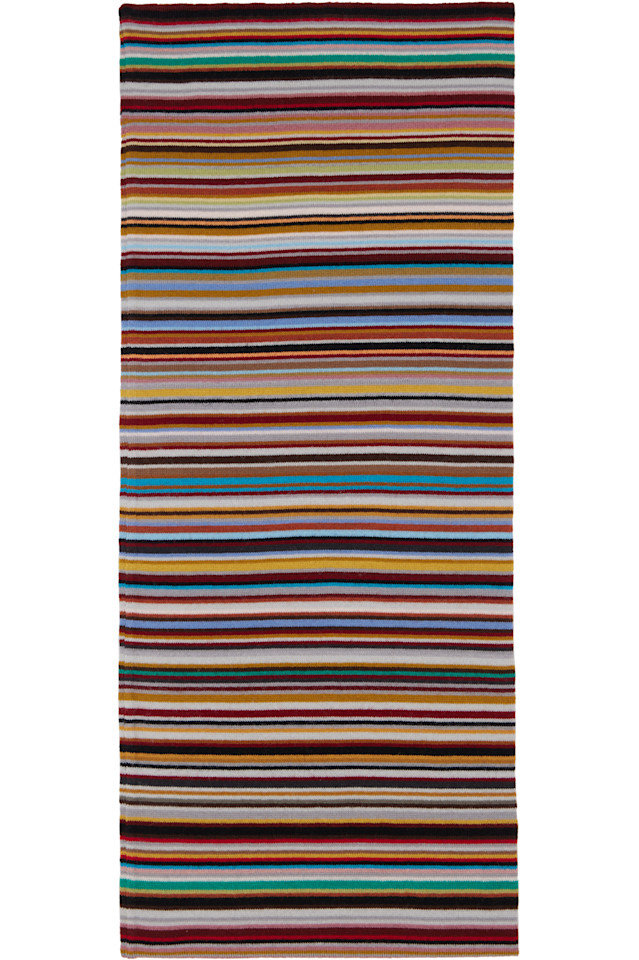 

Шарф из мериносовой шерсти с фирменной полоской Paul Smith, мультиколор