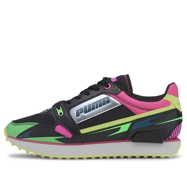 Кроссовки mile rider 'sunny getaway - electro green' Puma, черный