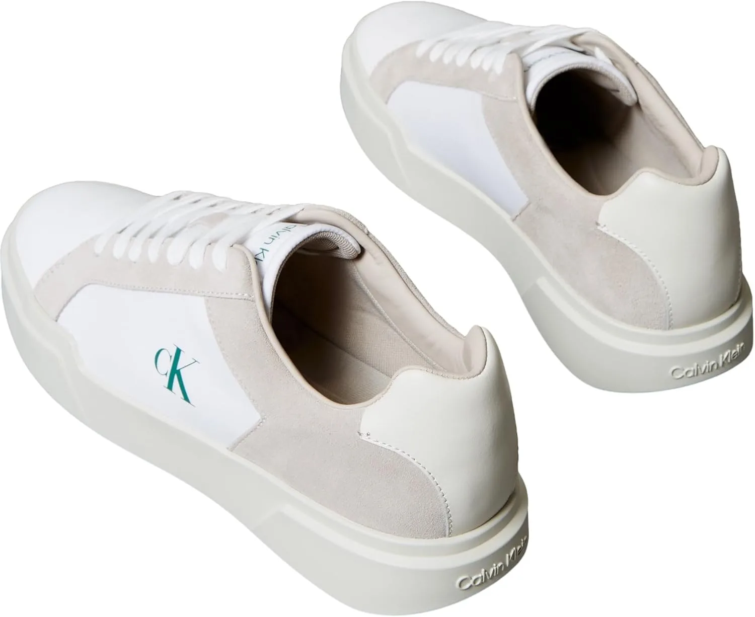 Мужские низкие кеды Calvin Klein Chunky Cupsole Laceup LTH Mix Ym0ym01348, белый — фото 2