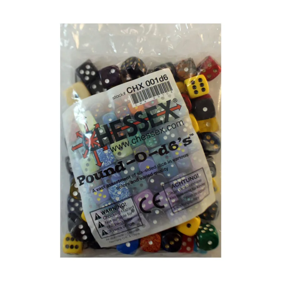

Фунт o-d6 (100), Dice - Bags of Dice (Assorted Colors) (Chessex)