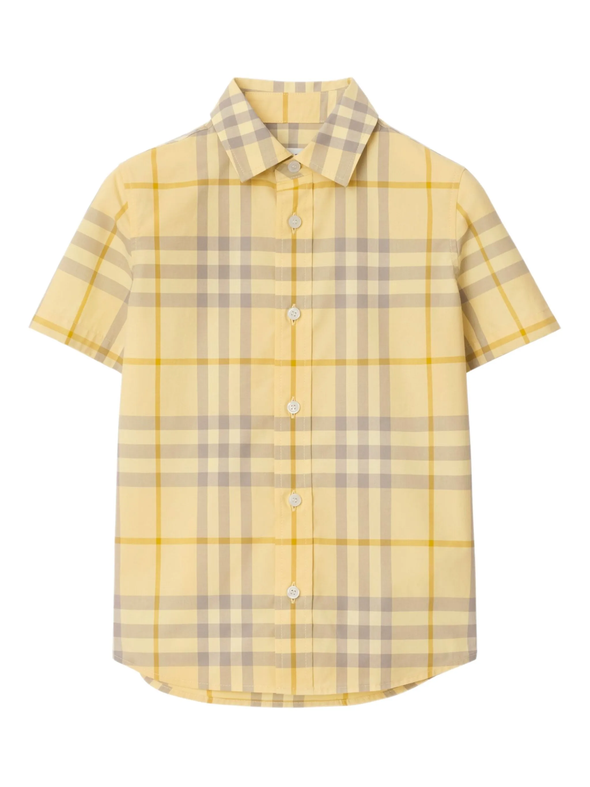 

Рубашка в клетку Burberry Kids, желтый