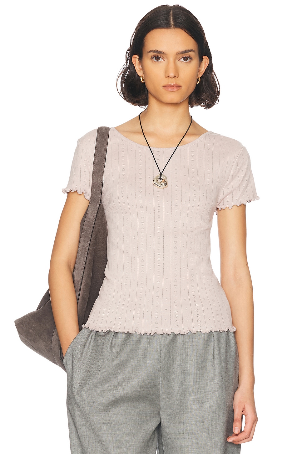 

Топ с короткими рукавами Edie Skall Studio, Dusty Lavender
