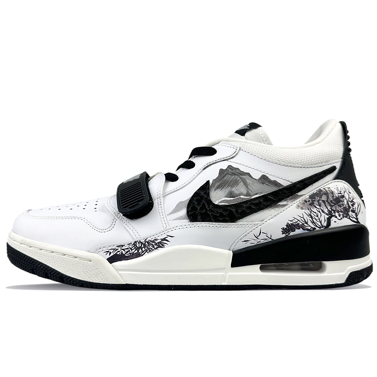 

Jordan Легаси 312 износостойкие низкие винтажные баскетбольные кроссовки мужские черно-белые, цвет Black White