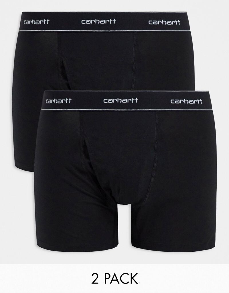 

Черные хлопковые боксеры Carhartt WIP (2 шт.)