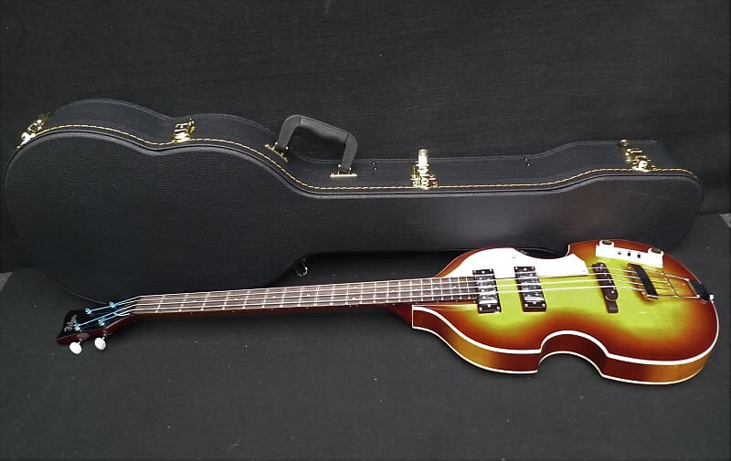 

Басс гитара Hofner CAVERN Reissue Beatle Bass HI-CA-PE-SB & CASE with Flat Wounds & 500/1 type Tea Cup Knobs