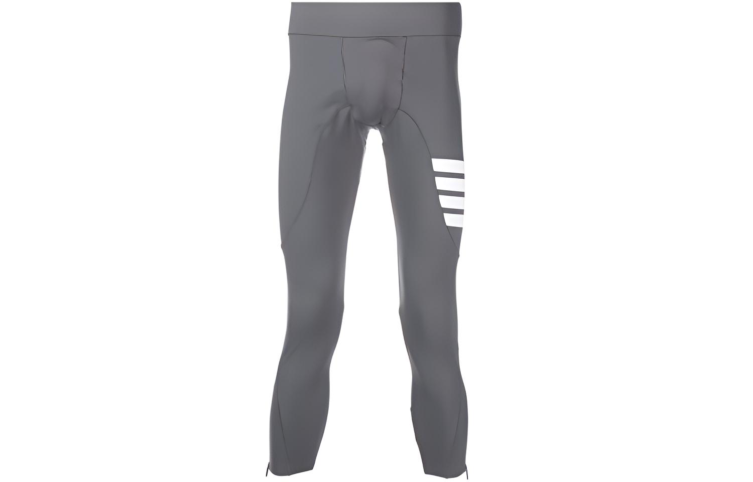 

Брюки 4 Bar Stripe Lightweight Compression Tights THOM BROWNE, серый