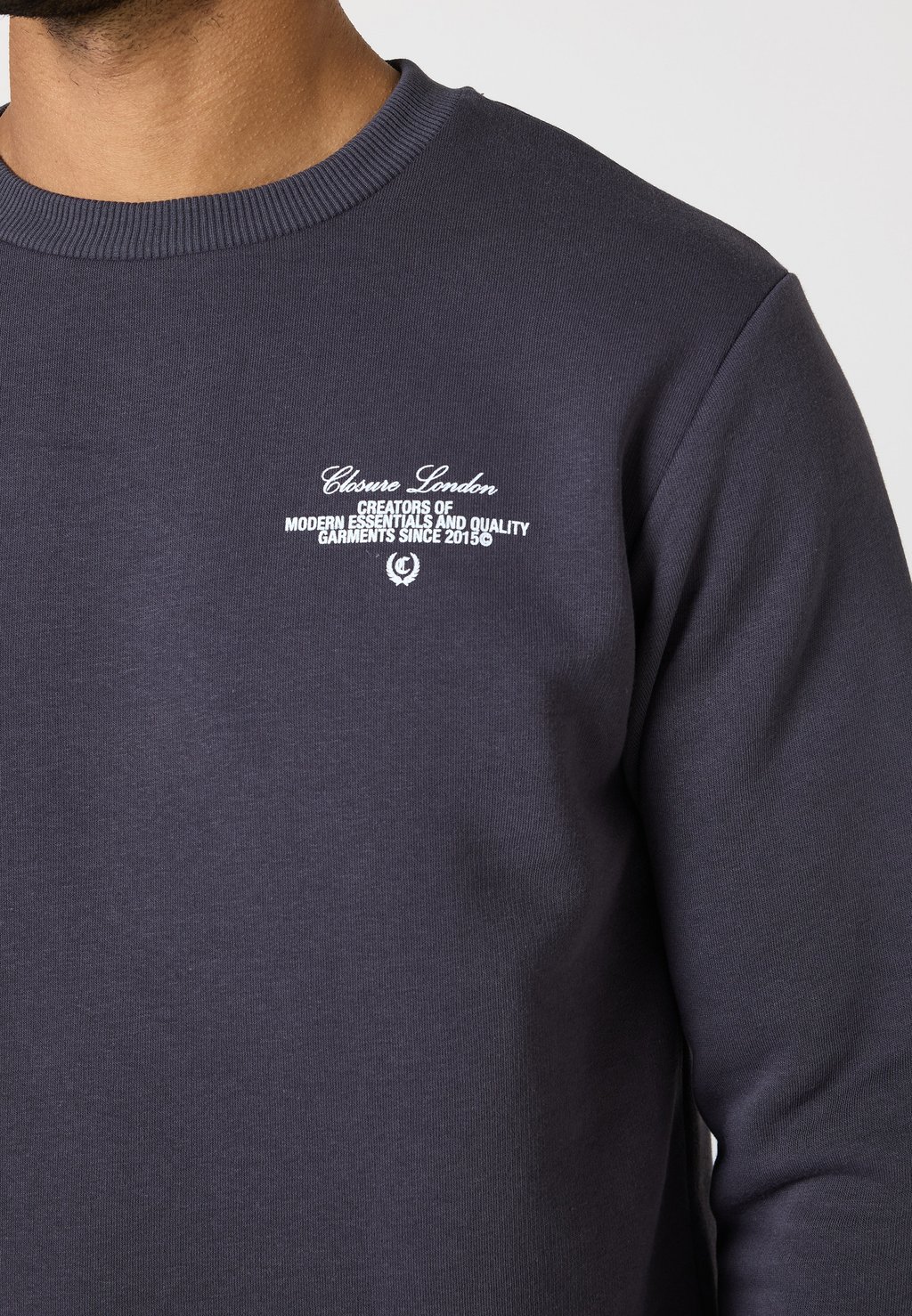 

Толстовка STACKED TEXT CREWNECK CLOSURE London, темно-серый