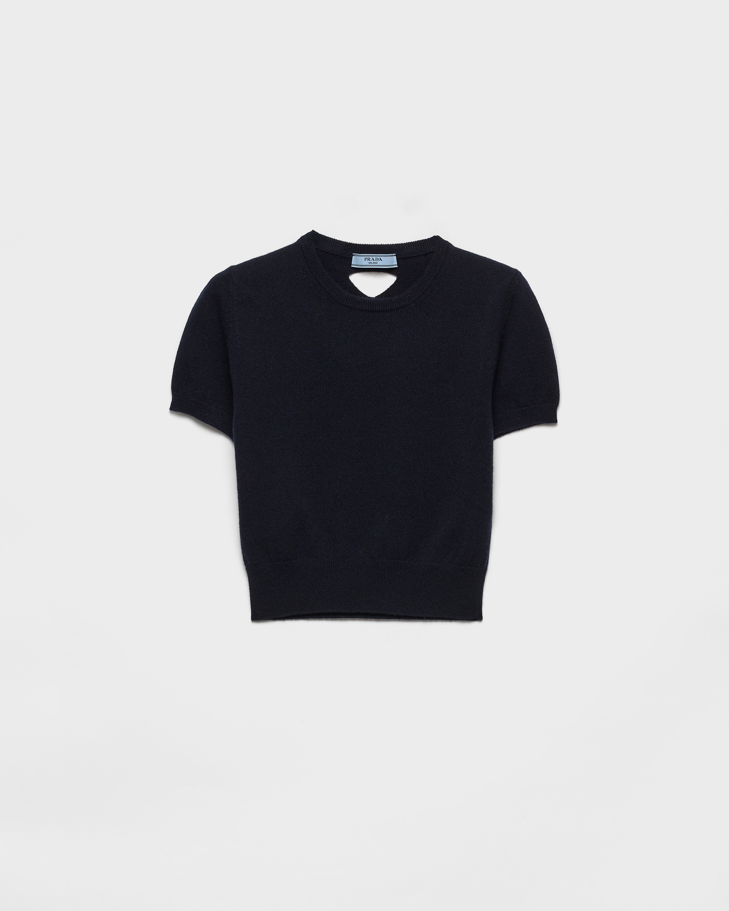 

Кашемировый свитер с круглым вырезом Prada, синий