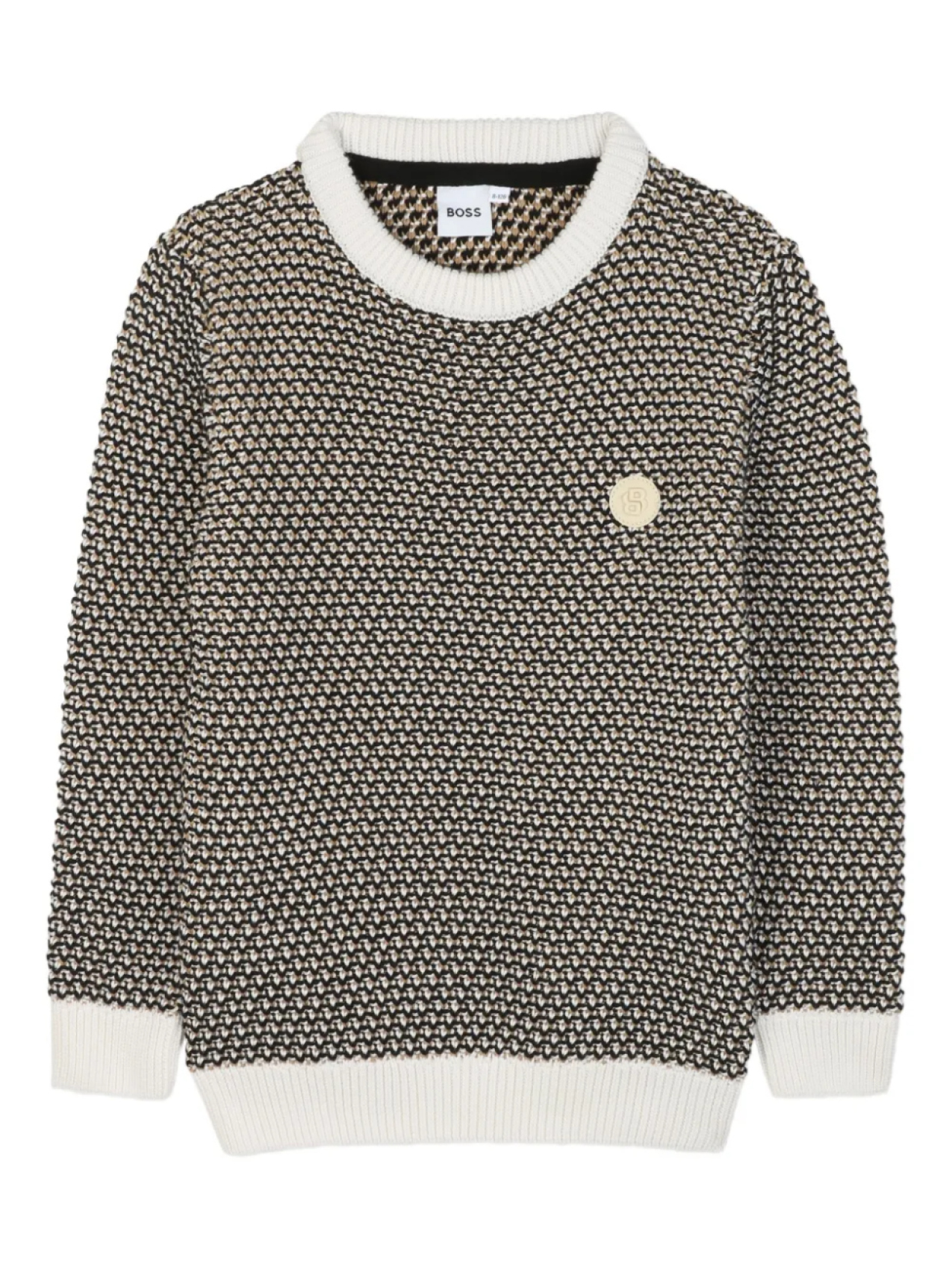 

BOSS Kidswear фактурный свитер, черный