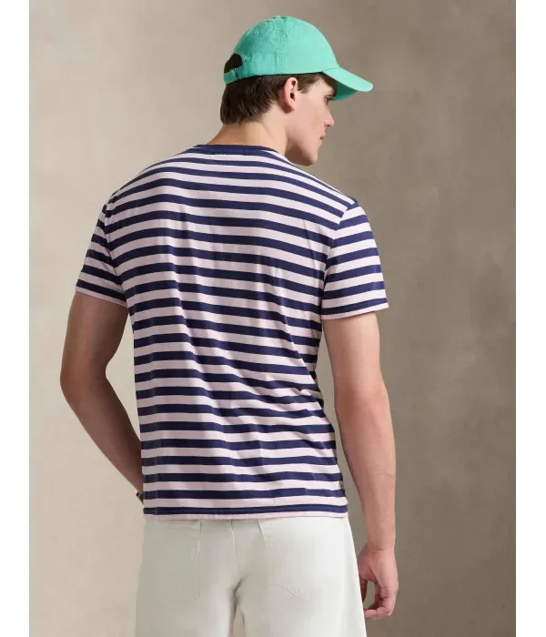 Футболка classic fit Polo Ralph Lauren, пудрово-розовый — фото 3