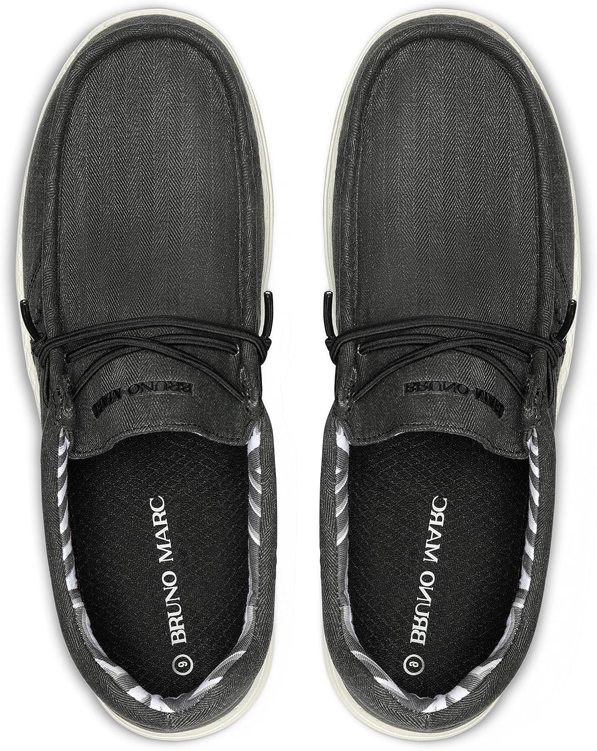 Мужские повседневные слипоны Bruno Marc с эластичной подошвой 1.0, Black-arch-support — фото 3
