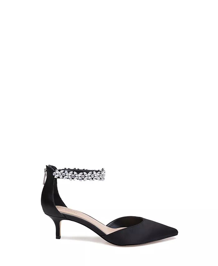 Женские вечерние туфли-лодочки Robles Kitten Heel Jewel Badgley Mischka, черный — фото 2