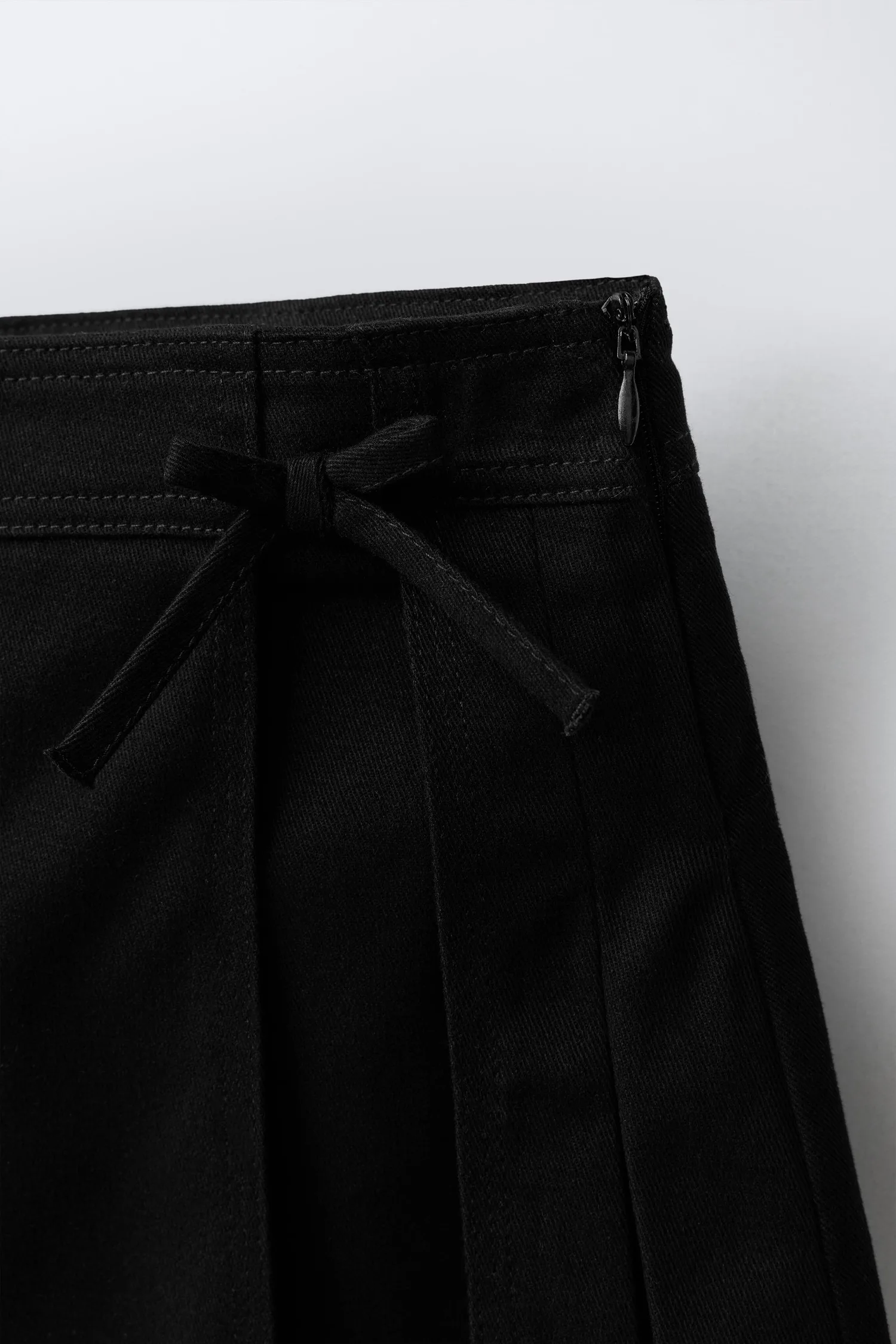 Юбка-шорты бермудская с карманом Zara, черный — фото 3