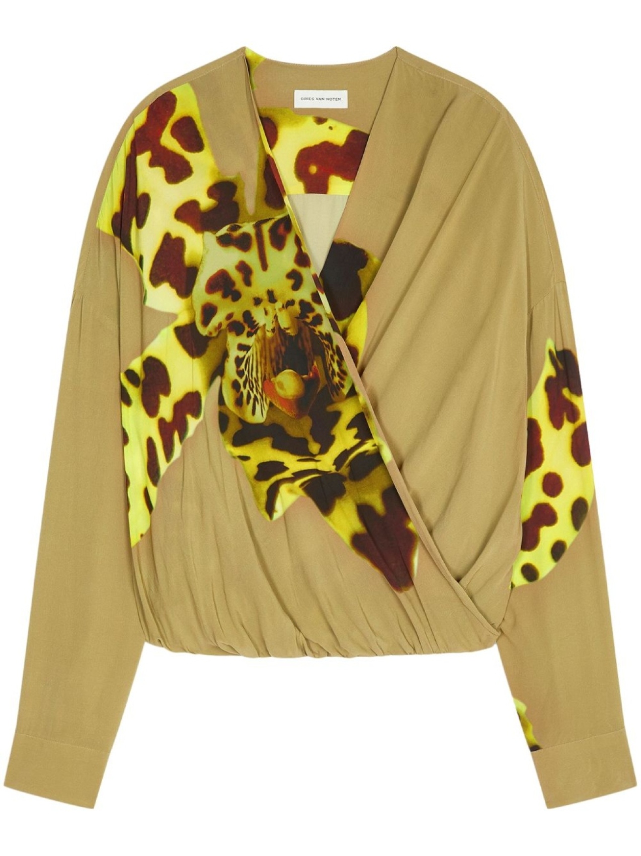 

DRIES VAN NOTEN топ с драпировкой, желтый